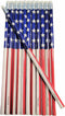 Vintage Look American US Flag #2 Lead Wooden 7.5" Pencils (Patriotic USA) Party Favor Stationery Printed Bones (36)...