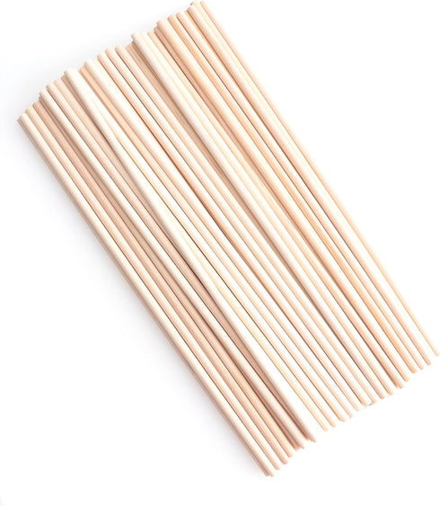 60 Pcs 8 Inch Wooden Dowel Rods Natural Unfinished Wood Hardwood Sticks for Crafting Project DIY Home Decoration Photo Painting Props Cake Toppers...