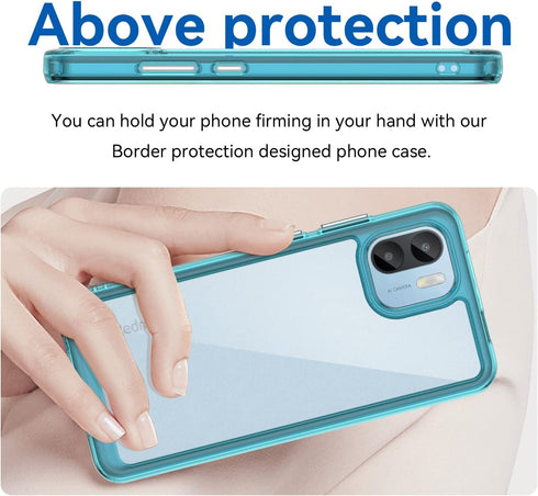 for Redmi A1/A2 phone case, lightweight and high transparency shock absorption protection, TPU material for comfortable touch, screen camera lens ...