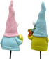 Needzo Miniature Spring Garden Gnome Statue Lawn Picks, Pastel Gnomes with Bunny Ears, Outdoor Home Easter Decorations, Gifts for Gardeners and Ou...