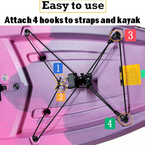 Universal Chain Link Cargo net Mount for Inflatable Kayak Fishing Kayak for Action Camera (Gopro) /Smartphone/Digital Camera Mounting, Record All ...