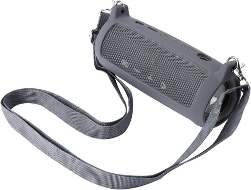 co2CREA Soft Silicone Case Replacement for JBL Flip 6 Portable Bluetooth Speaker (Grey Case)...