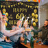 Trgowaul 60th Birthday Backdrop Gold and Black 5.9 X 3.6 Fts Happy Birthday Party Decorations Banner for Women Men Photography Supplies Background...