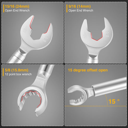 2 in 1 Plumber Wrench for Faucet Valve, Angle Stop Wrench Replacement for 27023 Model 2002, Plumbing Tools for Straight Stops, Faucet Nuts, and Sp...