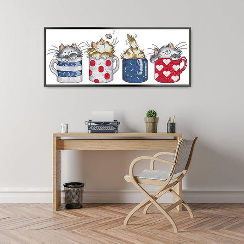 Stamped Cross Stitch Kits 11CT 3 Strands Full Range of Crossstitching Kits Preprinted Easy Patterns for Girls Crafts DMC Printed Cross-Stitch Kits...