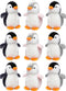 9 Pcs Mini Penguin Stuffed Animal Plush Keychain Toys Cute Penguin Gifts Penguin Party Supplies Small Penguin Hanging Pendant for Bag Christmas Tr...