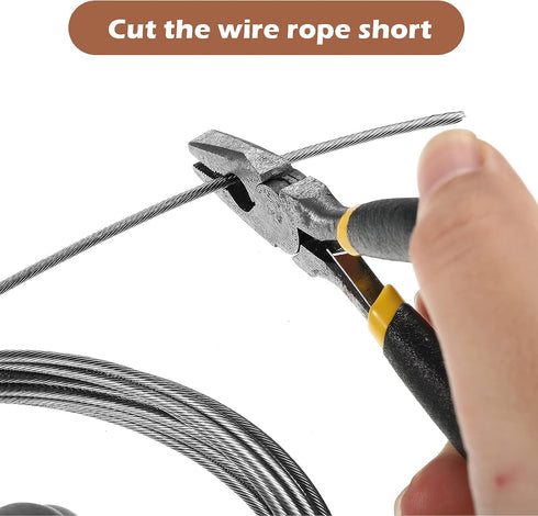 Jetec 196 Inch/ 5 m Wire Curtain Rod Room Divider Hanging System with 48 Clips Adjustable Curtain Drape Wire Rod Set for Tapestry Photo Picture Ki...