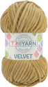 Velvet Chenille Baby Blanket Yarn Amigurumi Yarn for Crocheting and Knitting Super Bulky 100 gr (132 yds) (10118 - Beige)......