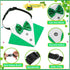 3Pack St.Patrick's Day Dog Costume Puppy Bandana Top Hat Green Shamrock Bow Tie Collar Adjustable Pet Scarf Formal Tux Clothes Irish Tuxedo Outfit...