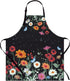ASPMIZ Floral Apron for Adults, Waterproof Women Apron with 2 Pockets, Flower Cooking Aprons with Adjustable Neck Strap, Kitchen Apron for Washing...