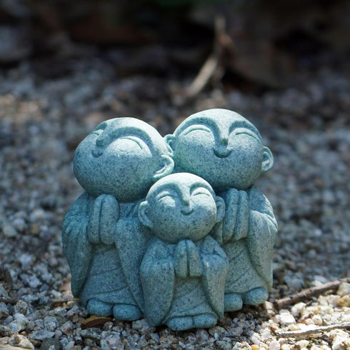 OwMell 3 Japanese Jizo Statue Stone Japanese Buddha Jizo Monk Statue Figurine Memorial Statue Aquarium Decoration Garden Outdoor Ornament 3" - Pra...