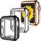GEAK 3 Pack Compatible with Apple Watch Screen Protector Case 42mm, Full Protective Case HD Ultra-Thin Cover Compatible with iWatch Series 3/2/1 B...