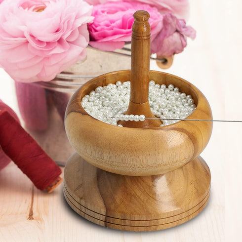SHOP LC DELIVERING JOY Seed Bead Spinner for Bracelet Making Kit - Clay Beads Spinner with Big Eye Beading Needle and 3 Meter Long Thread Wooden C...