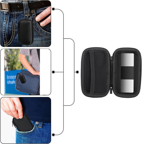 EVA Hard Travel Case for 1-Lead Personal EKG Monitor, Kardia Mobile ECG, for KardiaMobile 6L, 6-Lead Heart Rate Monitor Lightweight Portable Carry...