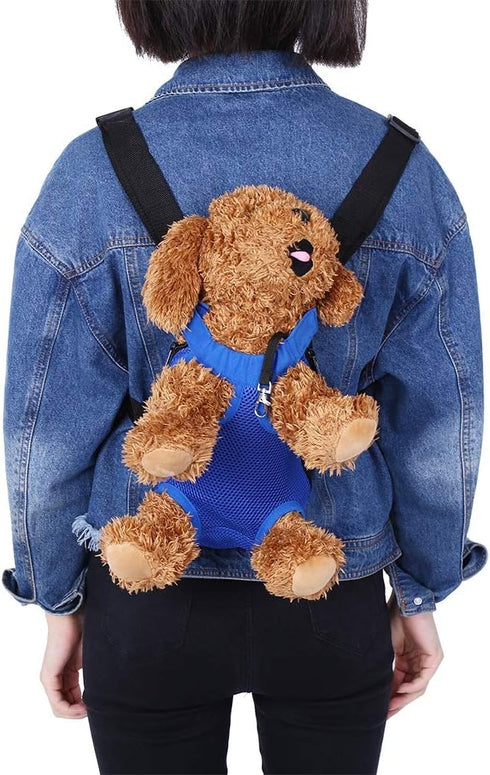 Pet Carrier Backpack, 8 Types Fashionable Pet Dog Five Holes Backpack Front Chest Tote Carrier Net Bag(Dark Blue S) Slings...