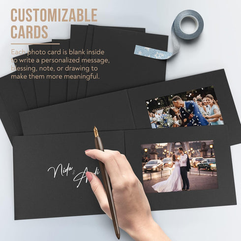 Golden State Art, Pack of 100, 4x6 or 6x4 Photo Folders, Cardboard Picture Frame, Paper Frame Cards, Greetings/Invitation Special Events: Graduati...