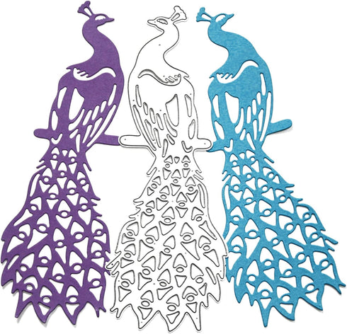 Peacock Metal Cutting Dies for Card Making, Animal Die Cuts Stencil Embossing Tool for DIY Scrapbooking, Craft Paper, Album Decorations...