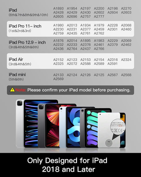 Wireless Charging Pencil 2nd Generation for Apple - iPad Stylus Pen with Palm Rejection Compatible with Apple iPad 10/9/8, iPad Mini 6, iPad Air 5...