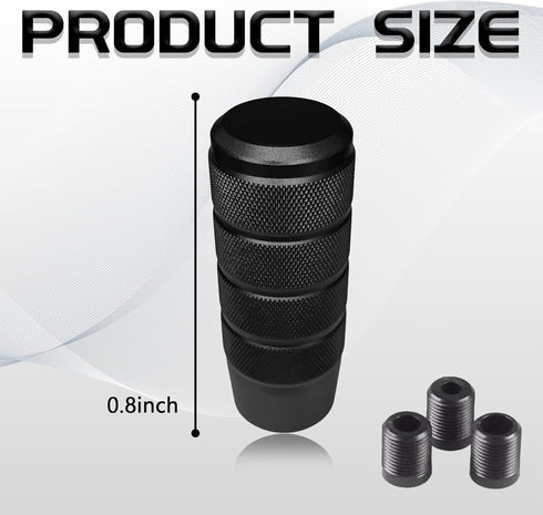 Shifter Knobs Weighted Shift Knob, 3.78" Aluminum Automotive Car Gear Shift Manual Knobs Lever Adapters M8 M10 M12 x 1.25, Universal Anti-Slip Eas...