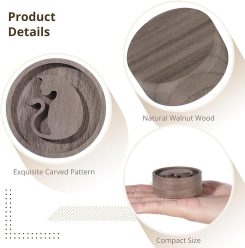 2 PCS Wooden Essential Oil Diffuser, Walnut Wood Diffuser, Aromatherapy Diffuser, Small Round Diffuser, Car Wood Diffuser, Desktop Air Freshener f...