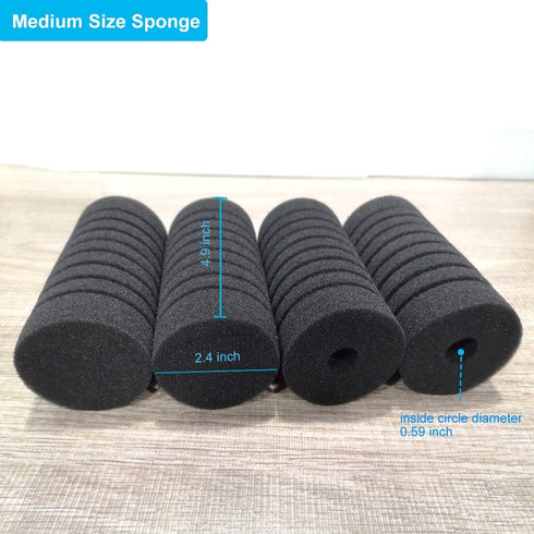hygger Pack of 4 Replacement Sponges for Aquarium Double Sponge Filter (M)...
