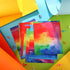 6 Sheets Tie Dye Iron on Vinyl, Ombre Glitter Vinyl Sunflower Heat Transfer Vinyl Rainbow HTV, 10 x 12 Inch Watercolor Pastel Heat Transfer Vinyl ...