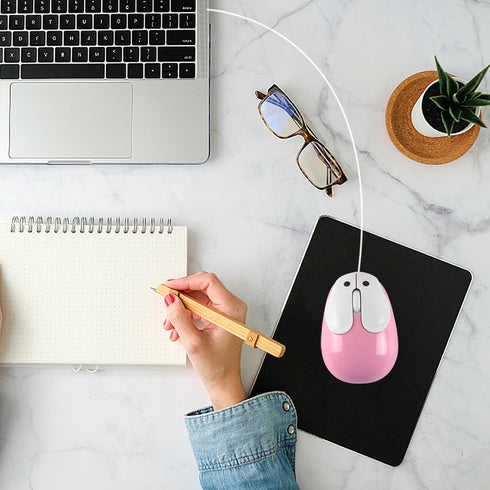 Cute Wired Mouse, Small Rabbit Shape USB Wired Mouse 1600 DPI Optical Mice Computer Mouse, Portable Corded Mice for Travel, Office, Home, Laptop, ...