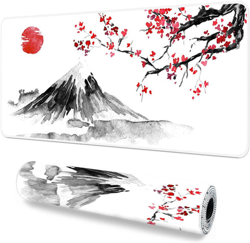 Gaming Mouse Pad, Large Mouse Pad for Desk, Desk Mat Extended Mousepad, with Non-Slip Rubber Base Desk Pad for Home Office, 31.5 X 11.8" (17) (Ink...