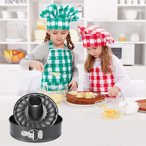 7 Inch Springform and Bundt Pans, Non-stick Cheesecake and Ice-Cream Cake Bakeware,Carbon Steel Tube Pan 2 in 1 with Removable Bottom and Quick-Re...