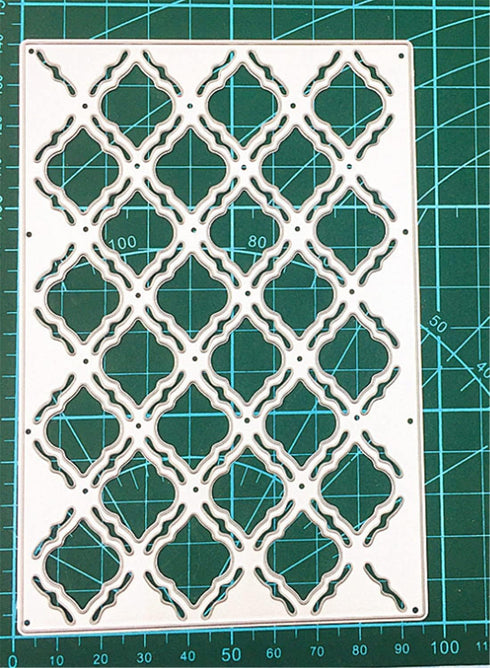 Cutting Dies Christmas Tag Set Metal Stencils Scrapbooking Tool DIY Carbon Steel Embossing Template for Paper Card Making (Rectangular grid-14x9.4...
