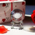 HDCRYSTALGIFTS 60mm 3D Inner Carving Rose Flower Crystal Ball Paperweight with Sliver Stand Fengshui Home Decor...