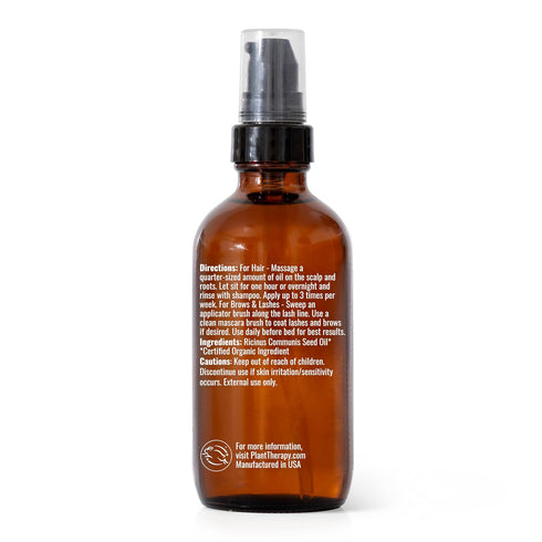 Plant Therapy Castor Oil USDA Organic Cold Pressed 100% Pure Hexane Free 4 oz Conditioning & Healing, For Dry Skin, Hair Growth - Skin, Hair Care,...