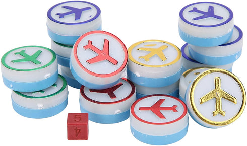 Flight Chess, Portable Board Game Aeroplane Chess Flying Chess Flight Game Set with Oval Box Chess and Leisure Sports Supplies Chinese Flying Ches...