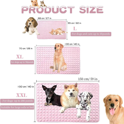 MICROCOSMOS Summer Cooling Mat & Sleeping Pad- Water Absorption Top, Materials Safe, Easy Carry, EZ Clean. Keep Cooling for Pets, Kids and Adults....