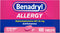 Benadryl Ultratabs Allergy Relief Medicine, 25 mg Diphenhydramine HCl Antihistamine Tablets For Relief of Cold & Allergy Symptoms Like Sneezing, R...