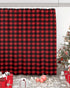 Vandarllin Extra Long 72x84 Inches Shower Curtain Washable,Water Repellent,Rustic Red Black Buffalo Check Plaid Pattern Print...