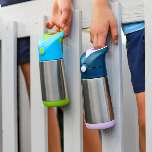 b.box 12 oz Insulated Water Bottle: Keeps Drinks Cold up to 8 Hours, Warm up to 6 Hours. Double Wall Stainless Steel Bottle. (Strawberry Shake, 12...