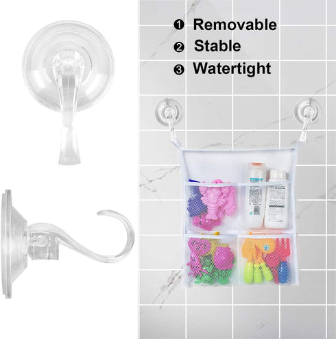 2PCS Wreath Hanger, Suction Cup Hooks with Key Lock, Heavy Duty Vacuum Wall Window Shower Suction Cup Hook and Wreath Hanger for Front Door, Wreat...