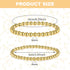 4 Pcs Pearl Gold Bracelet Stack Gold Plated Dainty Gold Pearl Bracelet Stackable Stretch Bead Ball Bracelet Set Bohemian Gold Beaded Bracelets Jew...