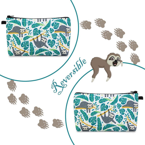 MAGEFY Small Makeup Bag Waterproof Cosmetic Bag Portable Travel Makeup Bags with Zipper Lightweight Makeup Pouch (1 pack, 0172 sloth gifts)...