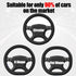 Car Steering Wheel Cover, Anti-Slip Silicone Steering Wheel Protector, Universal Car Accessories Wheel Cover for Most of Cars (Black)...