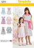 Simplicity 1211 Girl's Dress Sewing Patterns, Sizes HH (3-6)...