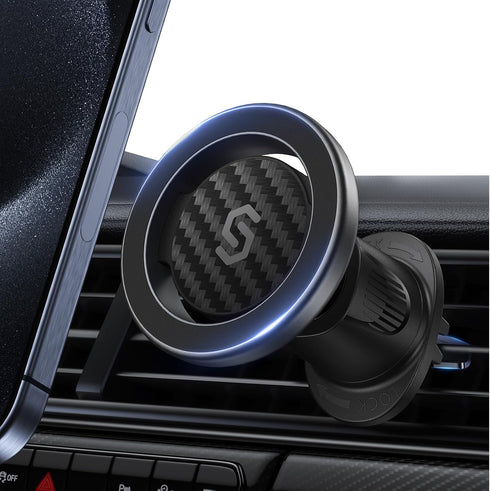 SYNCWIRE for MagSafe Car Mount, Flexible Rotation Magnetic Phone Holder for Car Vent, Hands Free Car Air Vent Phone Holder Clip Universal Compatib...