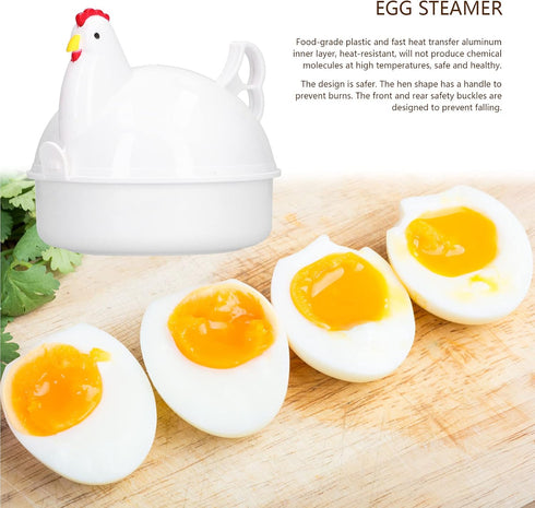 Egg Cooker, Chicken Shaped Heat Resistant Microwave Eggs Boiler, Freely Control the Tenderness of the Egg, for Home Kitchen...