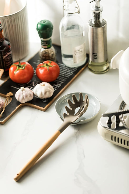 Ceramic Spoon Rest for Kitchen Counter, Kithcen Spoon Holder for Stove Top, Cooking Utensil Rest with Drip Tray for Ladles, Tongs & Spatula, Dishw...