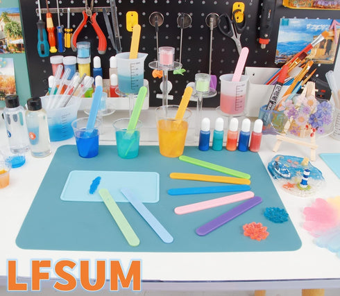 4 PCS Silicone Stir Sticks, Reusable Silicone Popsicle Sticks for Mixing Resin, Epoxy, Liquid, Paint, Making Glitter Tumblers(4-Silicone Stir Stic...