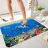 Blue Dolphin Ocean Print 17MM Thick Memory Foam Bathroom Carpet Mat Non-Slip Absorbent Super Bath Mats Comfortable Flannel Bathroom Bed Rug 35 X 2...