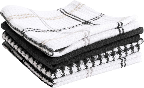 T-FAL Premium Waffle Dish Cloths: Highly Absorbent, Super Soft Long Lasting - 100% Cotton, 12"x13" Flat Waffle Dish Towel for Cleaning & Drying Di...