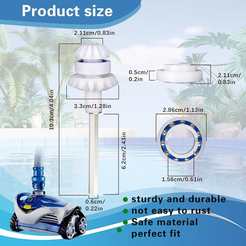 MX8 Pool Cleaner Parts for ATIE MX6 MX8 MX6EL MX8EL Elite,Pool Cleaner Drive Shaft Tune-up Compatible with Zodiac,with Drive Shaft Assembly R05251...