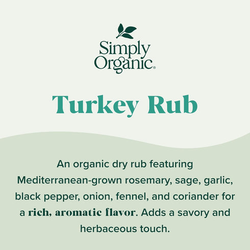 Simply Organic Turkey Rub, Certified Organic | 2.43 oz...